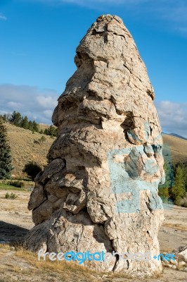 Mammoth Hot Springs Stock Photo