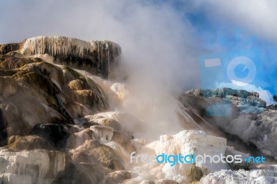 Mammoth Hot Springs Stock Photo