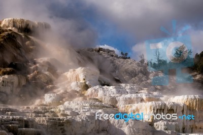 Mammoth Hot Springs Stock Photo