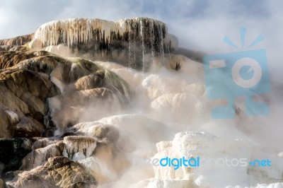 Mammoth Hot Springs Stock Photo