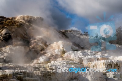 Mammoth Hot Springs Stock Photo