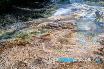 Mammoth Hot Springs Stock Photo