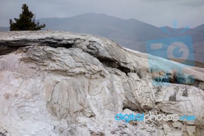 Mammoth Hot Springs Stock Photo