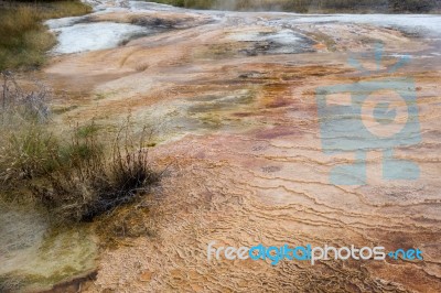 Mammoth Hot Springs Stock Photo