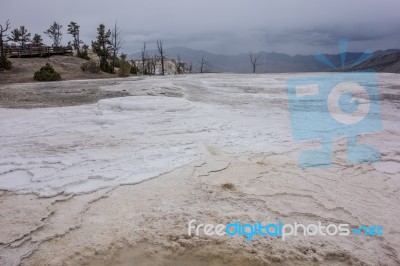 Mammoth Hot Springs Stock Photo