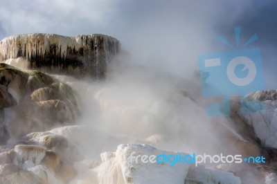 Mammoth Hot Springs Stock Photo