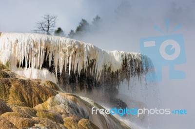 Mammoth Hot Springs Stock Photo