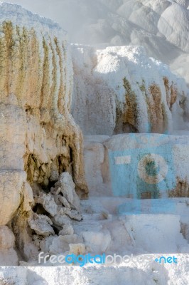 Mammoth Hot Springs Stock Photo