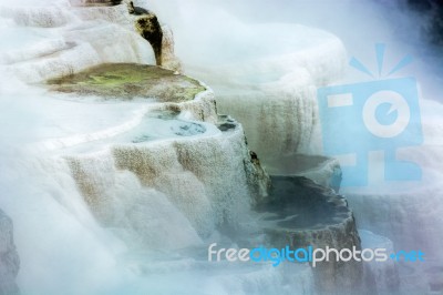 Mammoth Hot Springs Stock Photo