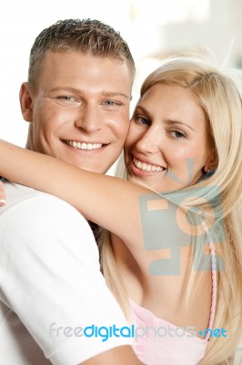 Man And Woman Embracing Each Other Stock Photo