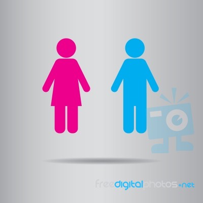 Man And Woman  Illustration  Stock Image