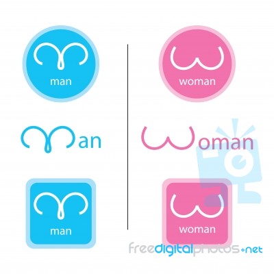 Man And Woman Symbol Stock Image