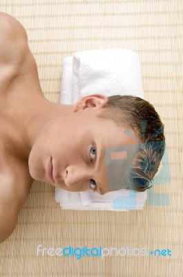 Man At Spa Stock Photo