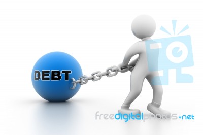 Man Carrying Debt Stock Image