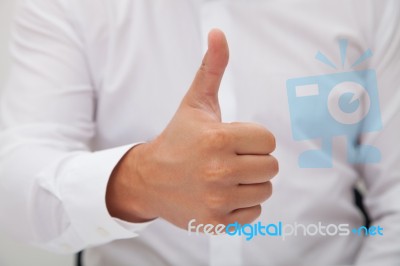 Man Gesturing Ok Sign Stock Photo