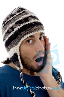 Man Giving Shocking Expression Stock Photo