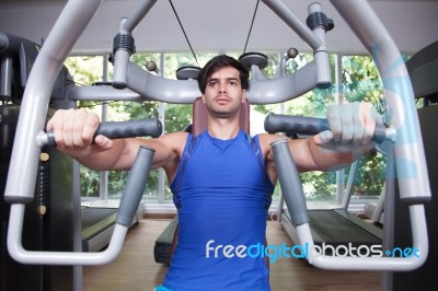 Man In A Gym Stock Photo