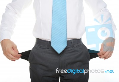 Man In Financial Crisis Stock Photo