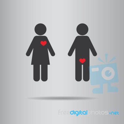 Man Love Woman  Illustration  Stock Image