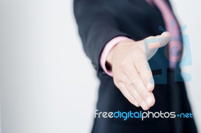 Man Offering A Handshake, Greeting Stock Photo