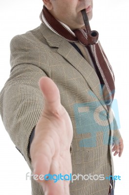 Man Offering Shake Hand Stock Photo