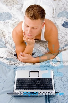 Man Resting And Thinking Something Stock Photo