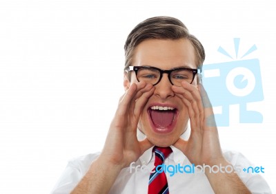 Man Shouting Stock Photo