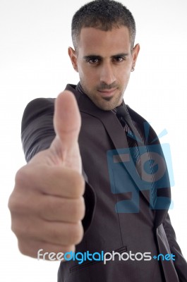 Man Showing Thumb Up Stock Photo