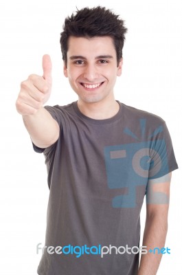 Man Showing Thumbs Up Stock Photo