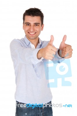 Man Showing Thumbs Up Stock Photo