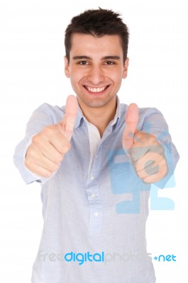 Man Showing Thumbs Up Stock Photo