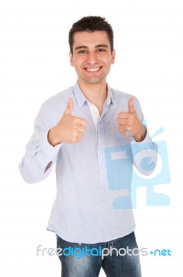 Man Showing Thumbs Up Stock Photo