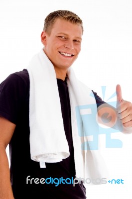 Man Showing Thumbs Up Stock Photo