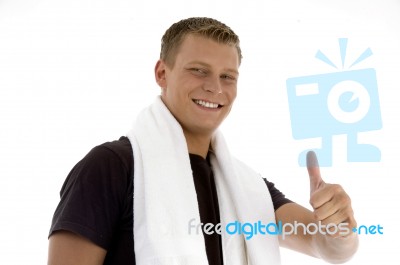 Man Showing Thumbs Up Stock Photo