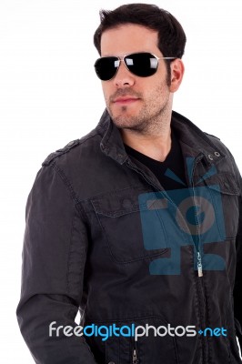 Man Wearing Sunglasses Stock Photo