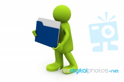 Man With Document Stock Image