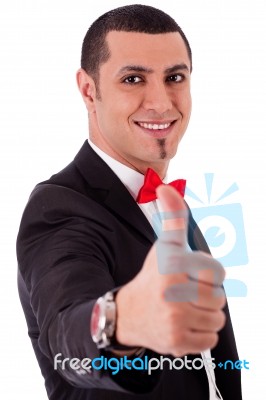 Man With Thumbs Up Stock Photo