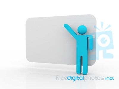 Man With Whiteboard Stock Image