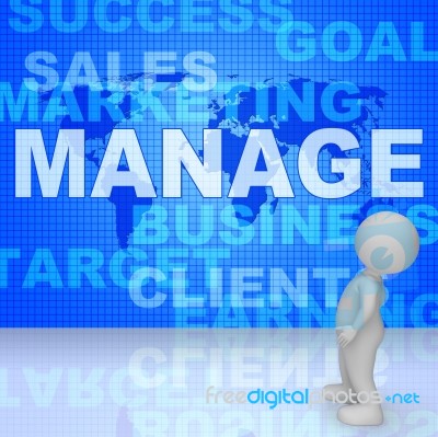 Manage Word Represents Innovation Manager 3d Rendering Stock Image