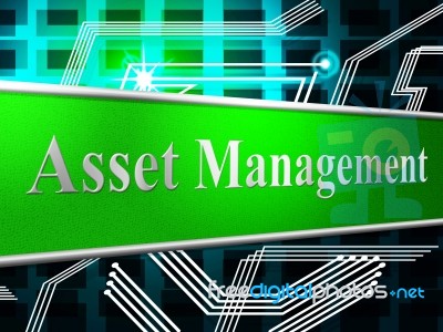 Management Asset Represents Business Assets And Goods Stock Image