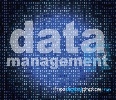 Management Data Means Directorate Organization And Knowledge Stock Image