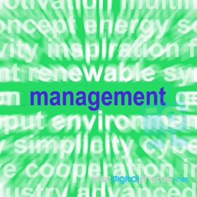 Management Word Shows Authority Administration And Governing Stock Image