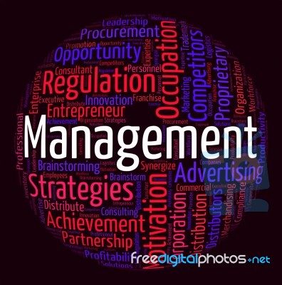 Management Word Shows Company Business And Directors Stock Image