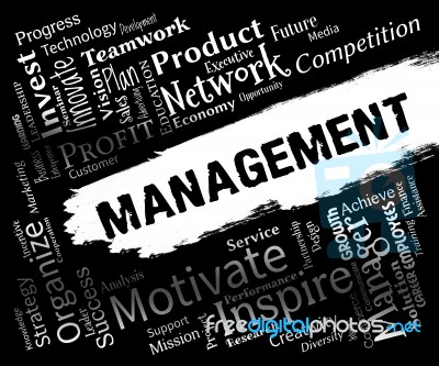 Management Words Represents Organization Directors And Administr… Stock Image