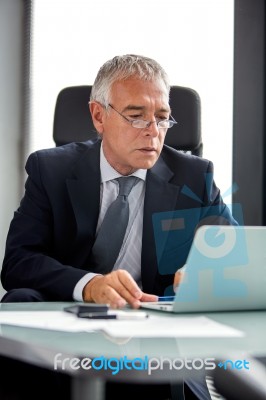 Manager In The Office Stock Photo