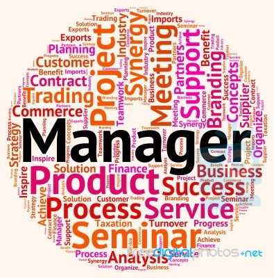 Manager Word Means Text Wordcloud And Principal Stock Image