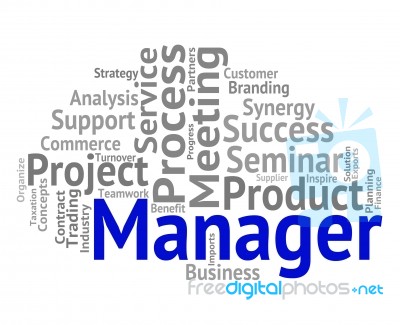 Manager Word Shows Boss Director And Principal Stock Image