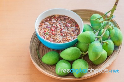 Mango On A Tray Stock Photo