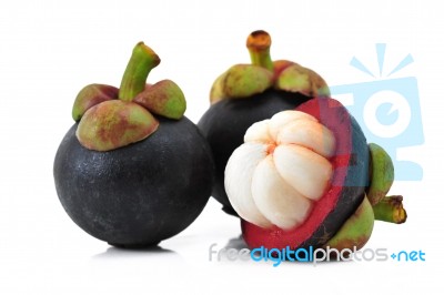 Mangosteen Stock Photo