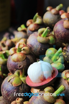 Mangosteen Stock Photo